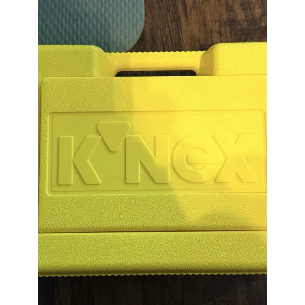 Vintage K'NEX Yellow Box Hard Carrying Case With A Bunch Of K'NEX Pieces 1992